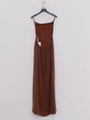 OUDE WAAG 25 Autumn and Winter Suspender Drawstring Dress OW-OW-25AW-DS07C2BR470-ZZ Brown Purple